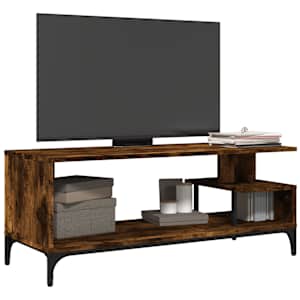 TV stolek kouřový dub 102 x 40 x 41 cm kompozitní dřevo a ocel - obrázek 4