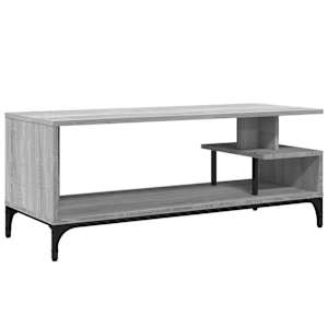 TV stolek šedý sonoma 102 x 40 x 41 cm kompozitní dřevo a ocel - obrázek 2