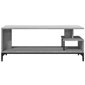 TV stolek šedý sonoma 102 x 40 x 41 cm kompozitní dřevo a ocel - obrázek 5