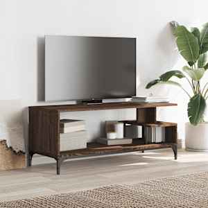 vidaXL TV skapītis, brūns, 102x40x41 cm, inženierijas koks, tērauds