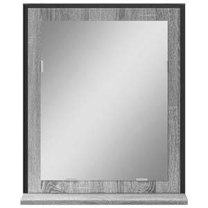 Koupelnové zrcadlo s poličkou šedé sonoma 50x12x60 cm kompozit - obrázek 4