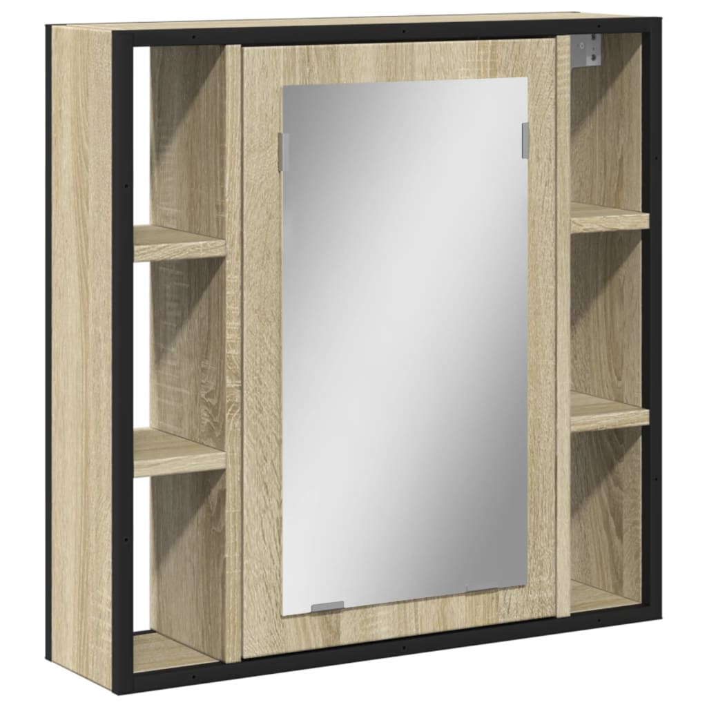 vidaXL Koupelnová skříňka se zrcadlem dub sonoma 60x16x60 cm kompozit