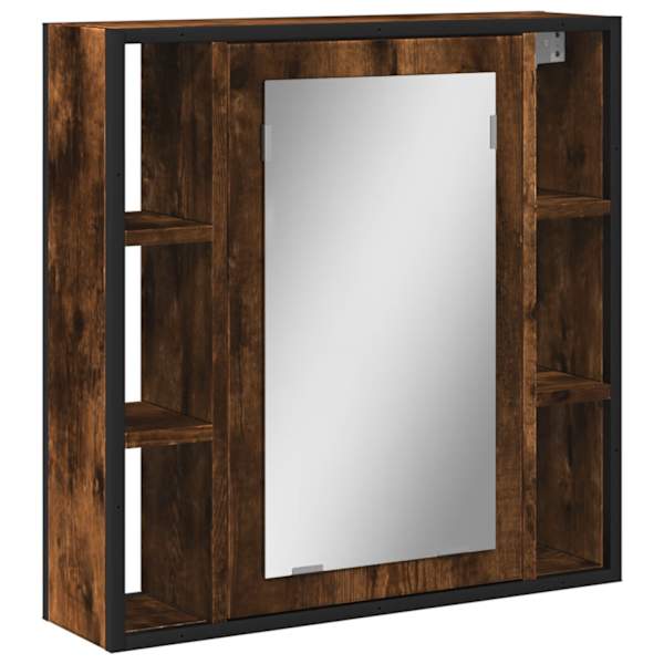 vidaXL vannitoa peegelkapp, suitsutatud tamm, 60x16x60 cm, tehispuit
