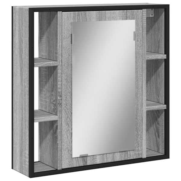 vidaXL vannitoa peegelkapp, hall Sonoma tamm, 60x16x60 cm, tehispuit