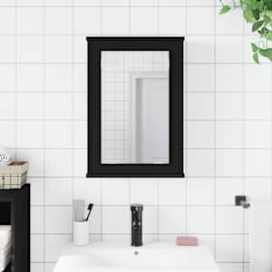 Koupelnová skříňka se zrcadlem černá 42 x 12 x 60 cm kompozit - obrázek 3