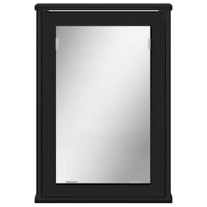 Koupelnová skříňka se zrcadlem černá 42 x 12 x 60 cm kompozit - obrázek 4