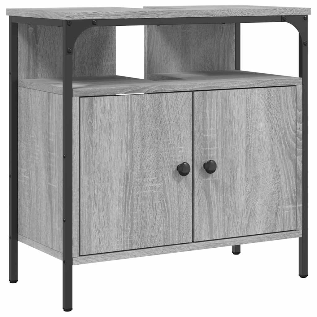 vidaXL Koupelnová skříňka pod umyvadlo šedá sonoma 60x30x60cm kompozit