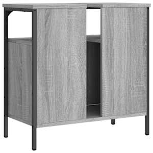 Koupelnová skříňka pod umyvadlo šedá sonoma 60x30x60cm kompozit - obrázek 6
