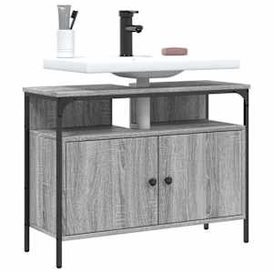 Omarica za umivalnik siva sonoma 80x30x60 cm inženirski les