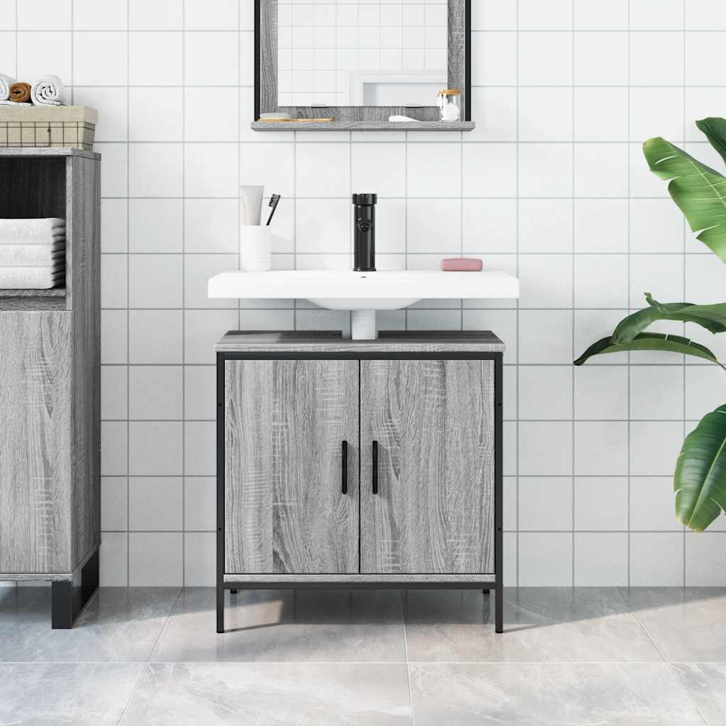vidaXL Pesuallaskaappi harmaa Sonoma 60x30x60 cm tekninen puu