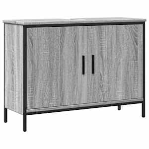 Koupelnová skříňka pod umyvadlo šedá sonoma 80x30x60cm kompozit - obrázek 2