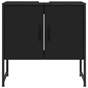 Koupelnová skříňka pod umyvadlo černá 60x33x60 cm kompozit - obrázek 6
