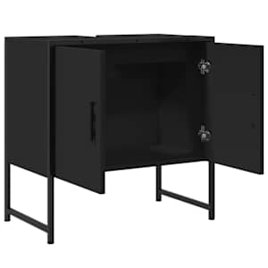 Koupelnová skříňka pod umyvadlo černá 60x33x60 cm kompozit - obrázek 7