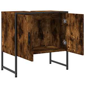 Koupelnová skříňka pod umyvadlo kouřový dub 60x33x60cm kompozit - obrázek 6
