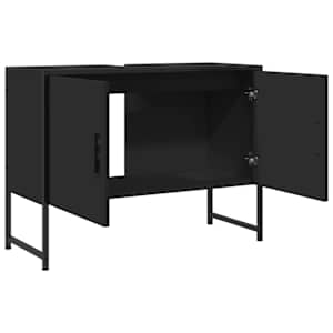Koupelnová skříňka pod umyvadlo černá 80 x 33 x 60 cm kompozit - obrázek 6