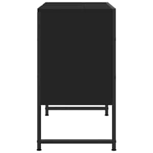 Koupelnová skříňka pod umyvadlo černá 80 x 33 x 60 cm kompozit - obrázek 7
