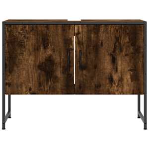 Koupelnová skříňka pod umyvadlo kouřový dub 80x33x60cm kompozit - obrázek 5