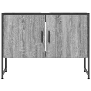 Koupelnová skříňka pod umyvadlo šedá sonoma 80x33x60cm kompozit - obrázek 5