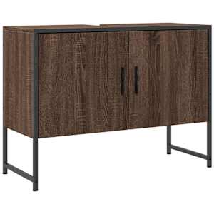 Koupelnová skříňka pod umyvadlo hnědý dub 80x33x60 cm kompozit - obrázek 2