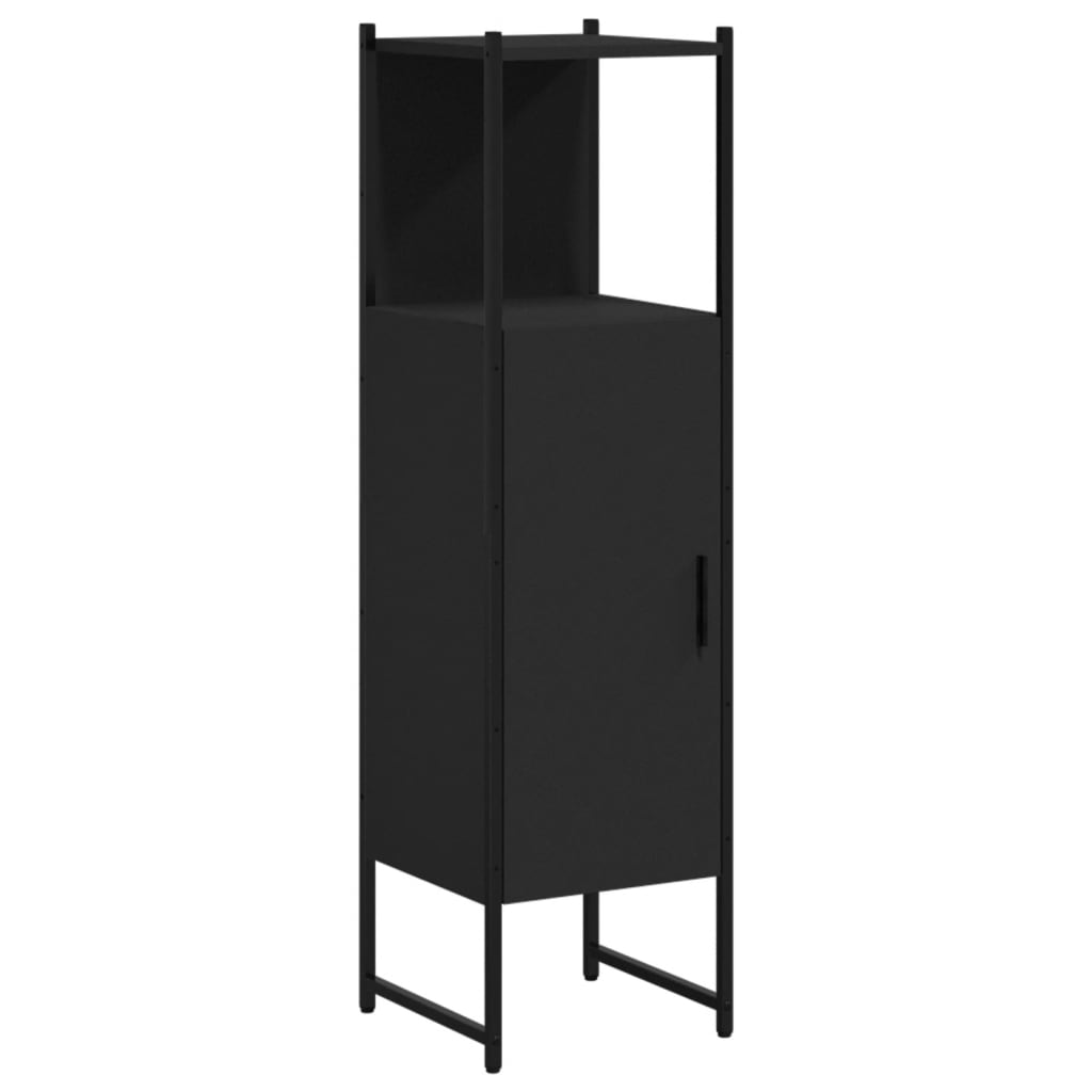 Image of vidaXL Bathroom Cabinet Black 33x33x120.5 cm Engineered Wood