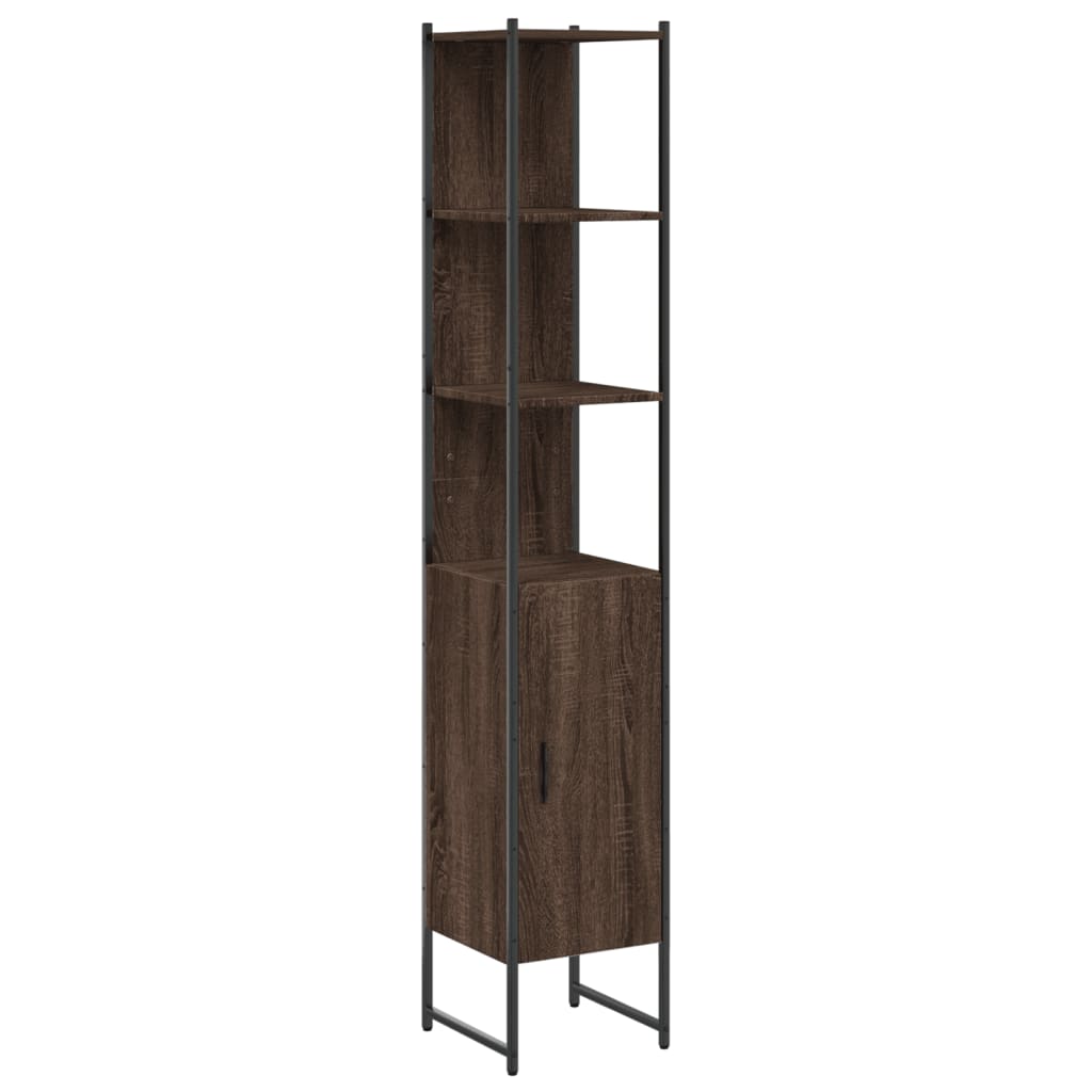 vidaXL Koupelnová skříňka hnědý dub 33x33x185,5 cm kompozitní dřevo