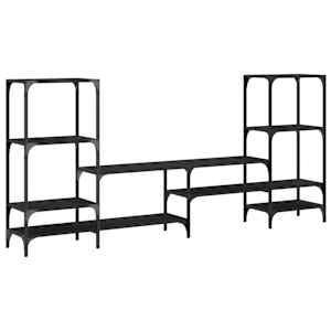 TV skříňka černá 206,5 x 28,5 x 95 cm kompozitní dřevo - obrázek 7