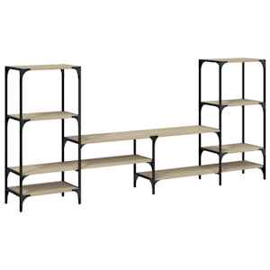 TV skříňka dub sonoma 206,5 x 28,5 x 95 cm kompozitní dřevo - obrázek 2
