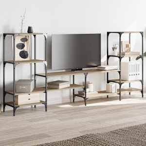 TV skříňka dub sonoma 206,5 x 28,5 x 95 cm kompozitní dřevo - obrázek 3