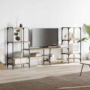 TV skříňka dub sonoma 206,5 x 28,5 x 95 cm kompozitní dřevo - obrázek 4