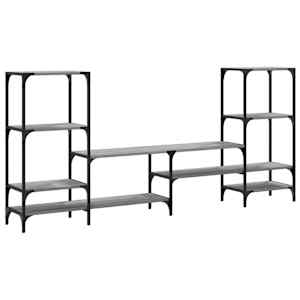 TV skříňka šedá sonoma 206,5 x 28,5 x 95 cm kompozitní dřevo - obrázek 7