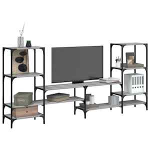 TV skříňka šedá sonoma 206,5 x 28,5 x 95 cm kompozitní dřevo - obrázek 1