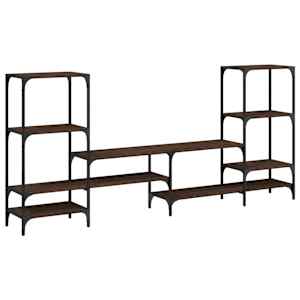 TV skříňka hnědý dub 206,5 x 28,5 x 95 cm kompozitní dřevo - obrázek 2