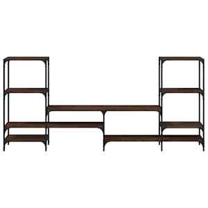 TV skříňka hnědý dub 206,5 x 28,5 x 95 cm kompozitní dřevo - obrázek 5
