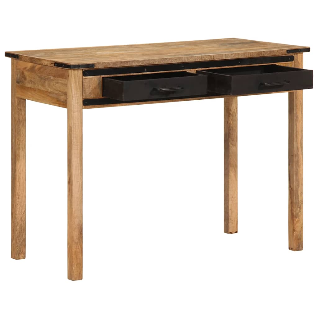 vidaXL Bureau 100x50x75 cm massief hout ruw mangohout