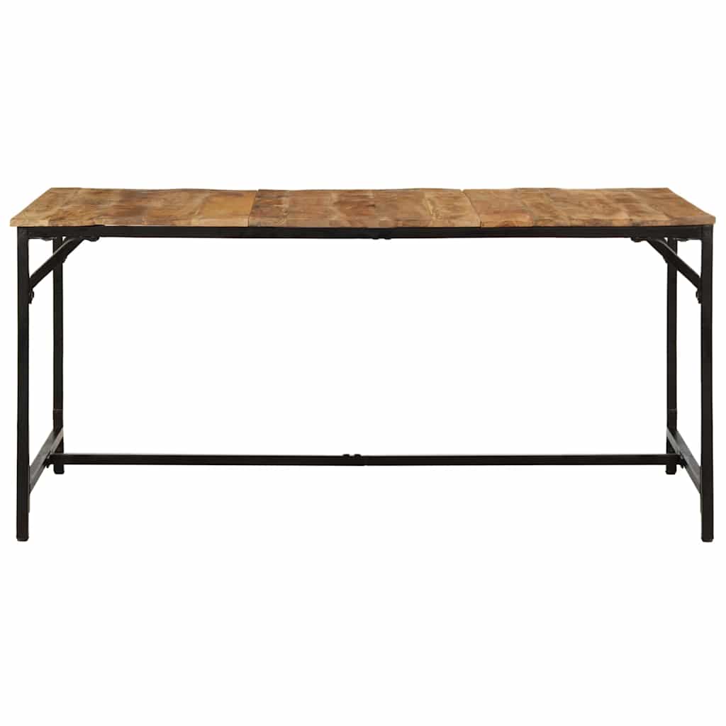 vidaXL Eettafel 160x80x75 cm massief hout ruw mangohout