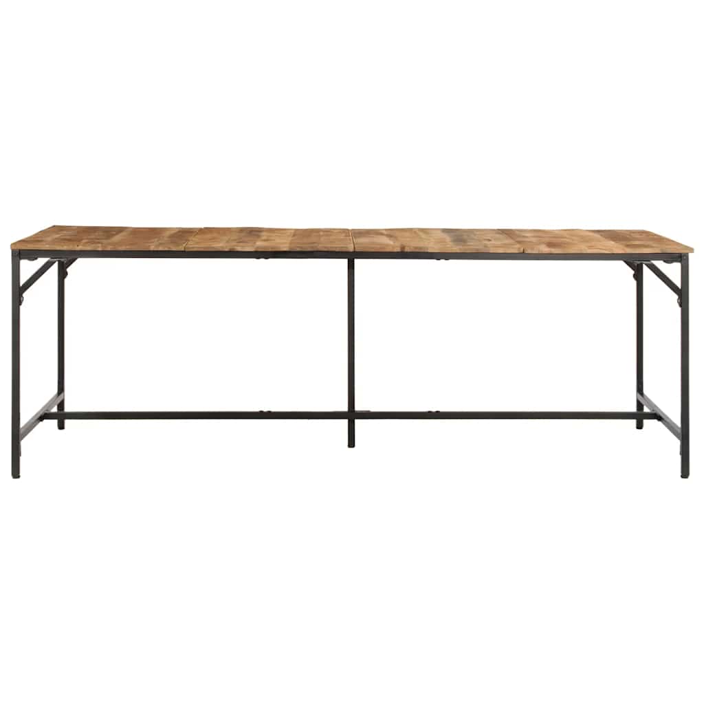 ruokapöytä 220x90x75 cm massiivipuuta karkea mango