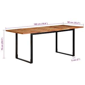 Jídelní stůl 180x90x75 cm masiv Akácie - obrázek 9
