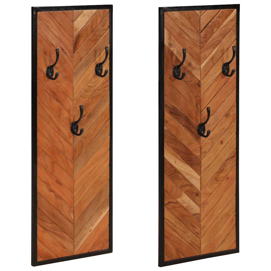 vidaXL Věšáky na kabáty 2 ks 35x1x90 cm masivní dřevo akácie