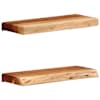 vidaXL seinariiulid 2 tk, 40x20x3,5 cm, toekas akaatsiapuit