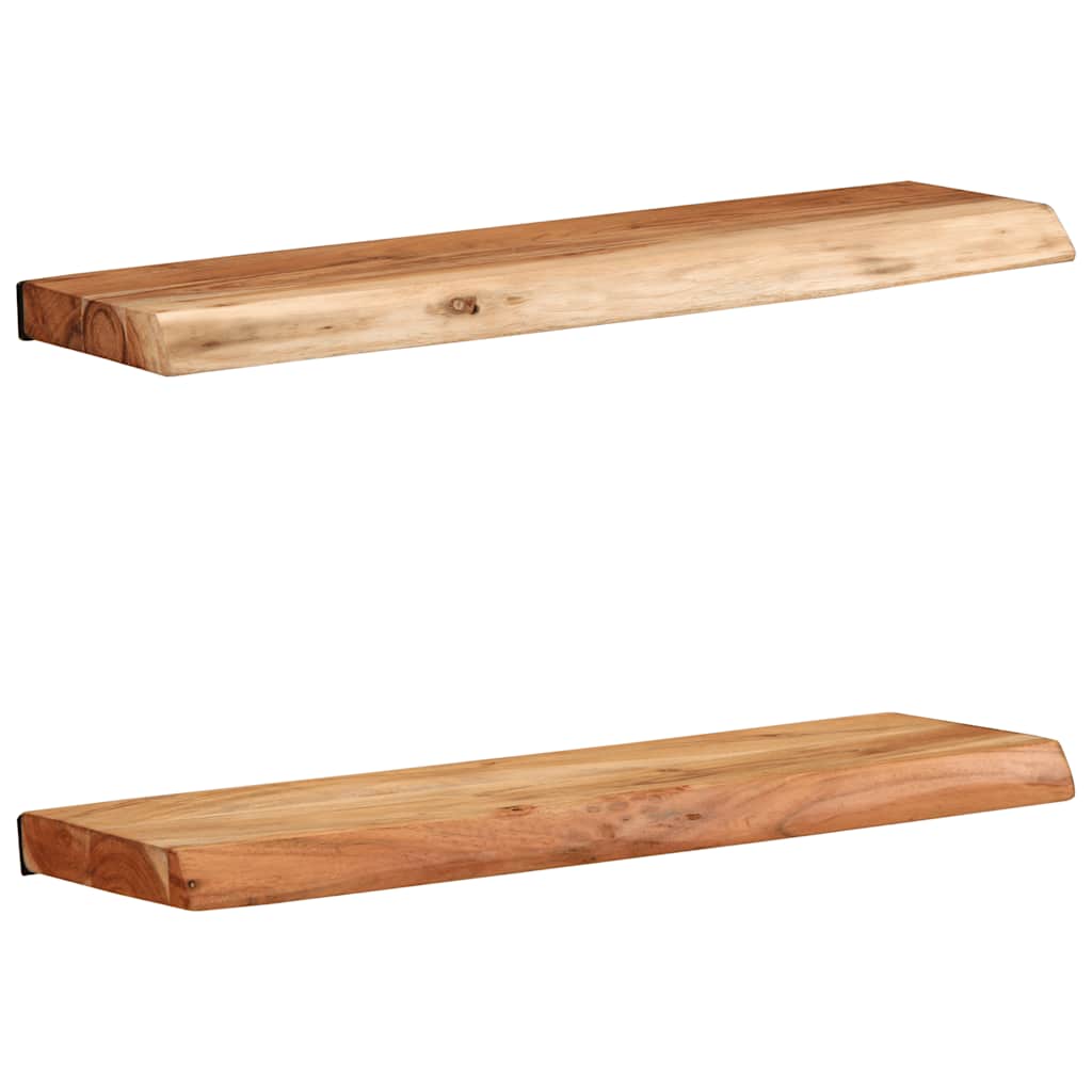 vidaXL Rafturi de perete 2 buc 60x20x3,5 cm Lemn masiv de salcâm