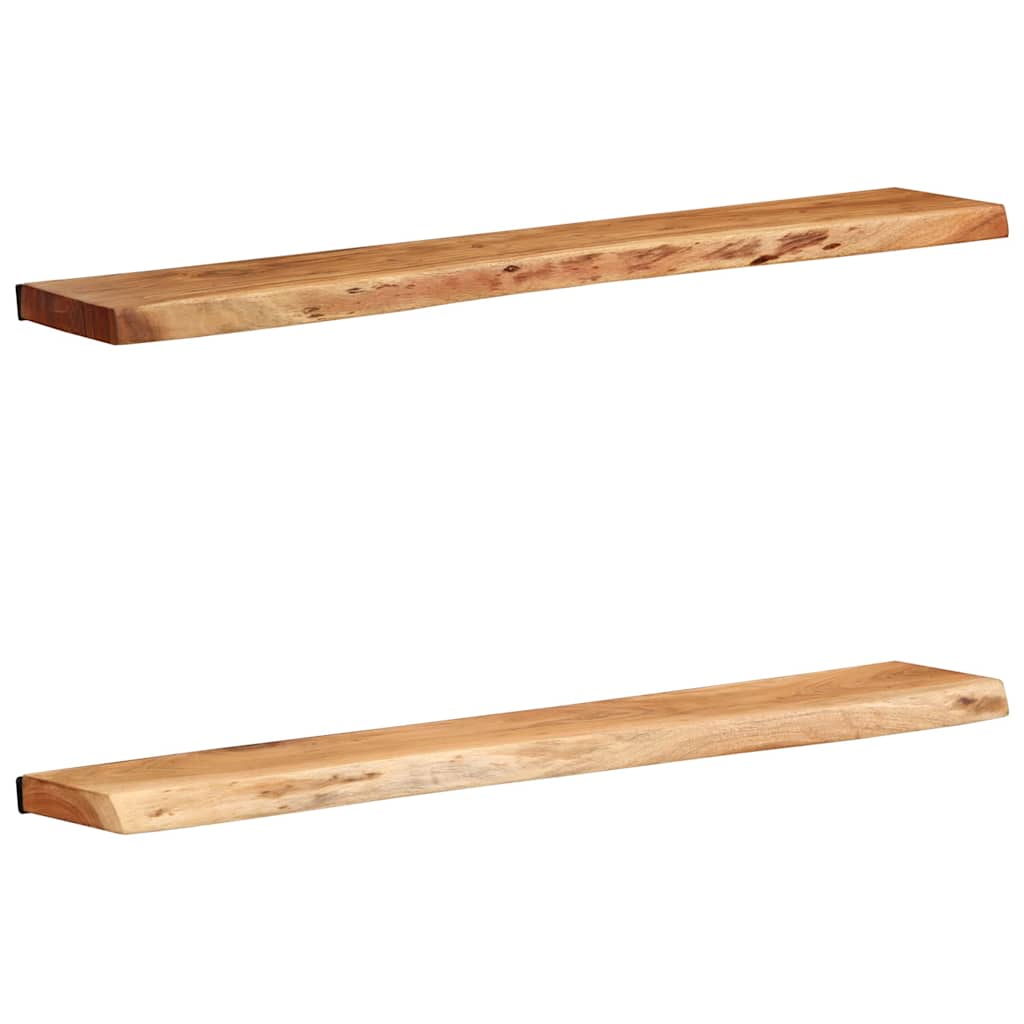 Wandregale 2 Stk. 100x20x3,5 cm Massivholz Akazie