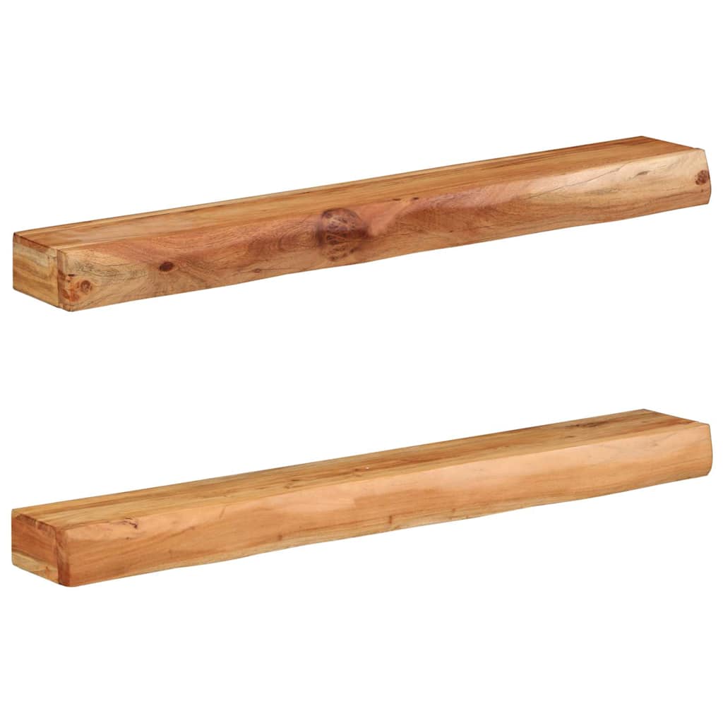 Wandregale 2 Stk. 100x17x8 cm Massivholz Akazie