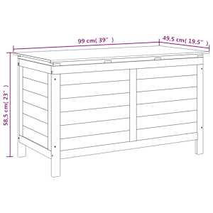 Zahradní úložný box 99x49,5x58,5 cm masivní jedlové dřevo - obrázek 8