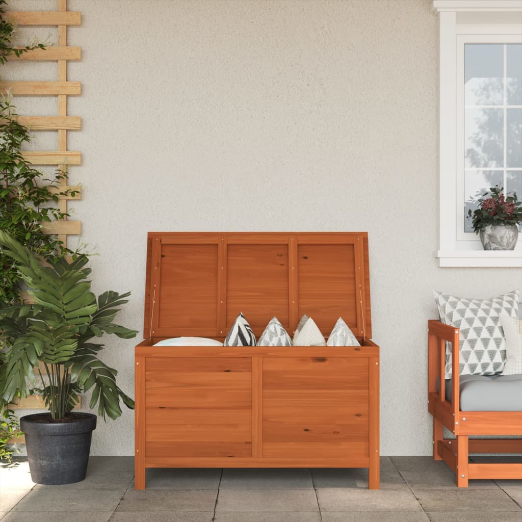 vidaXL Gartentruhe 99x49,5x58,5 cm Massivholz Tanne