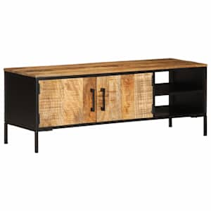 TV skříňka 110 x 35 x 40 cm masivní hrubé mangovníkové dřevo - obrázek 1