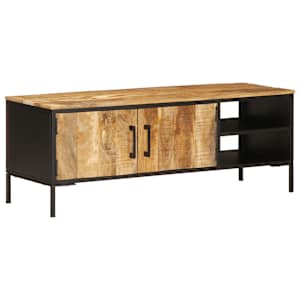 TV skříňka 110 x 35 x 40 cm masivní hrubé mangovníkové dřevo - obrázek 2