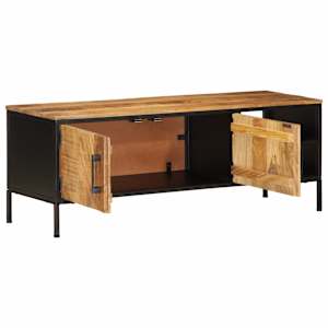 TV skříňka 110 x 35 x 40 cm masivní hrubé mangovníkové dřevo - obrázek 5