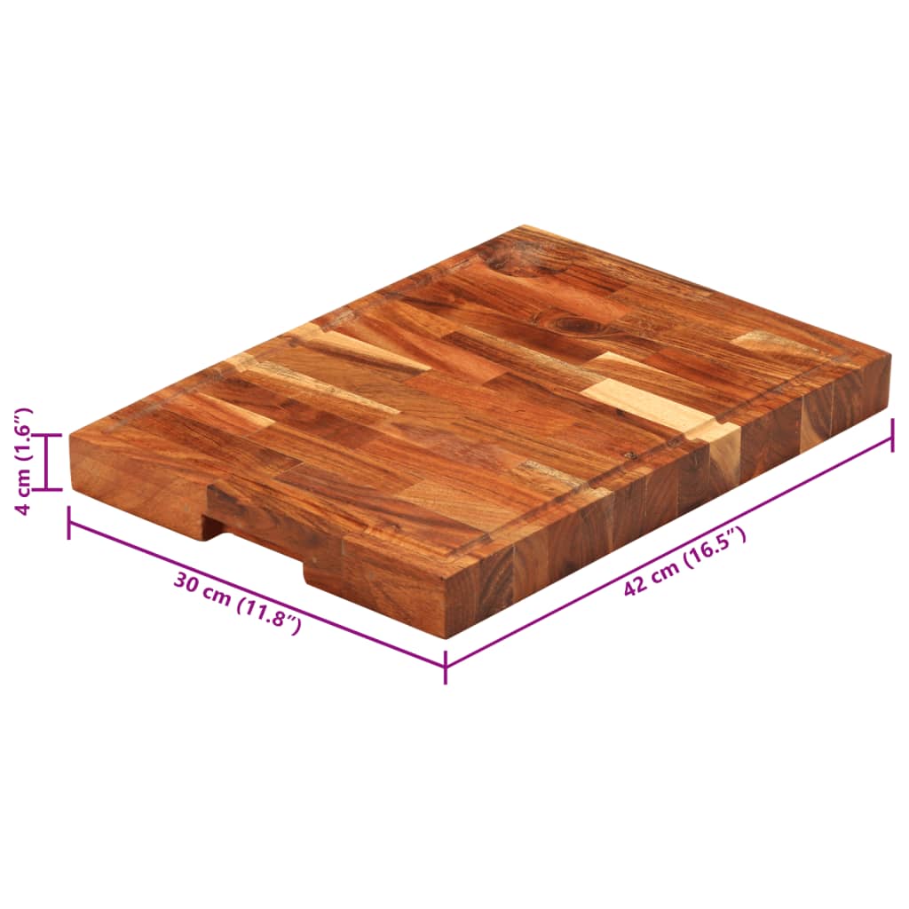 Hakblok 42x30x4 cm massief acaciahout image 13
