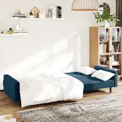 vidaXL Sof&aacute;-cama de 2 lugares veludo azul