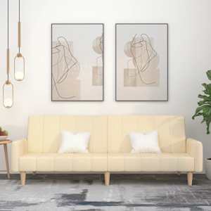 Kavč dvosed z ležiščem krem blago